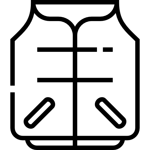 Vest Flat Black Icon