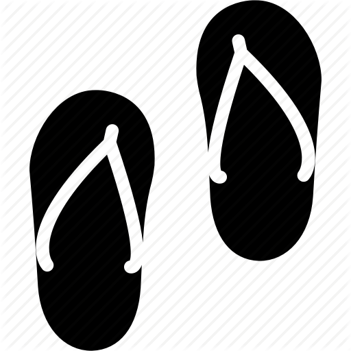 Beach Wear, Flip Flop, Footwear, Sandals Icon