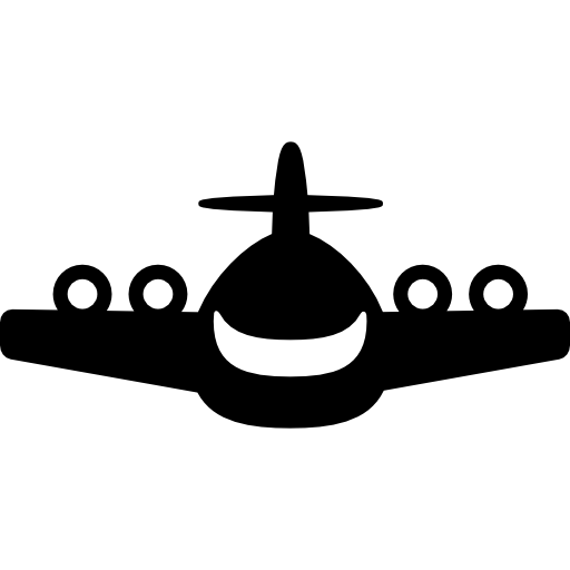 Big Plane Front View Icons Free Download