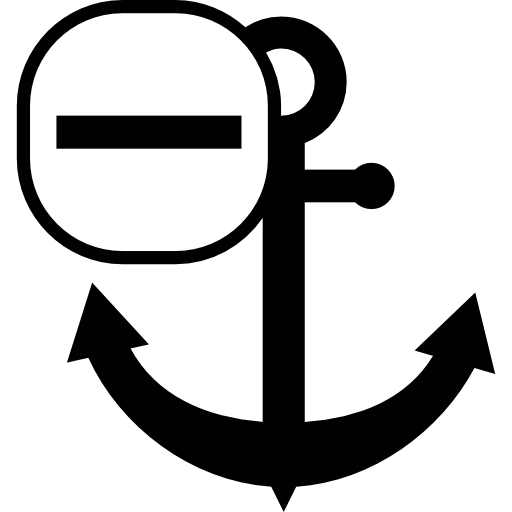Anchor With A Minus Sign Icons Free Download