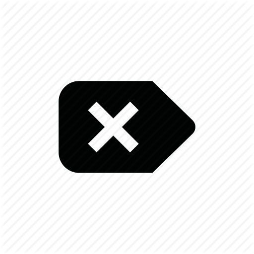 Clear, Delete, Destroy, Kill, Label, Remove, Tag Icon