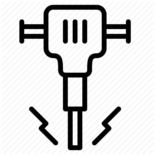 Construction, Destroy, Drill, Electric, Hammer, Jack Icon