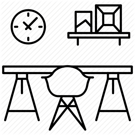 Chair, Furniture, Interior Design, Office Workplace, Table, Wall