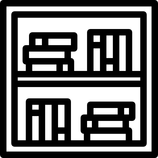 Furniture And Household Bookshelf Icon