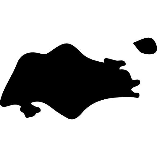 Singapore Country Map Black Shape Icons Free Download