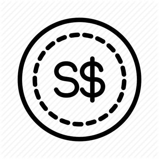 Cash, Coin, Currency, Dollar, Money, Singapore Icon