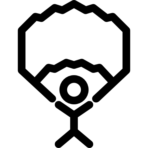 Gliding Parachutist Icons Free Download