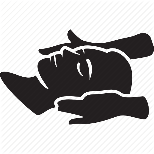 Face, Hands, Massage, Relaxation, Spa Icon