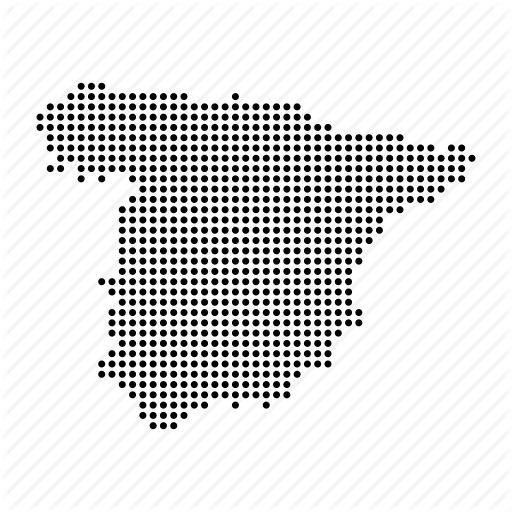 Country, Dotted, European, Location, Map, Span