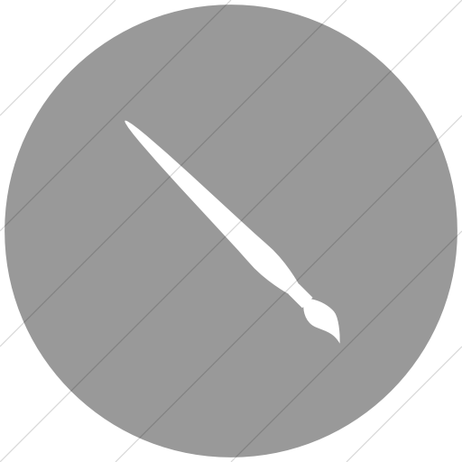 Flat Circle White On Light Gray Classica Painting Brush