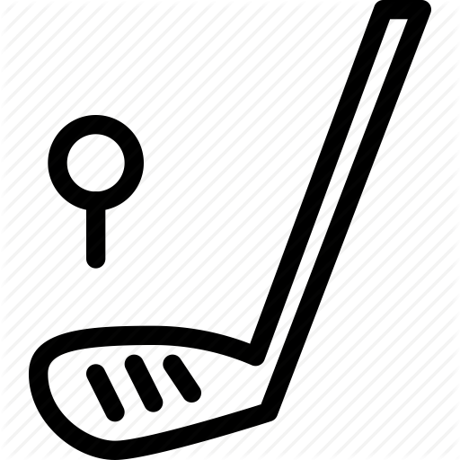 Ball, Club, Game, Golf, Line Icon, Sports Icon