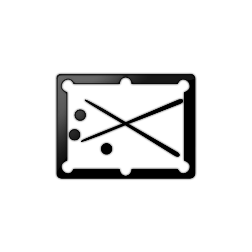Glossy Black Icon Sports Hobbies Sport Billiard