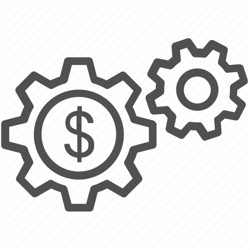 Business Management, Cog, Commerce, Dollar, Economy Icon