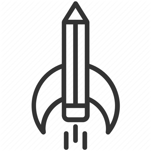 Missile, Pencil, Rocket, Spacecraft, Startup Icon