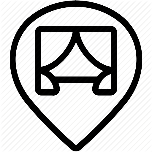 Cinema, Curtains, Gps, Map, Maps, Navigation, Pin, Stage, Style