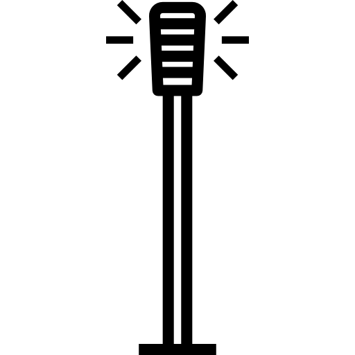 Microphone With Stand Icons Free Download