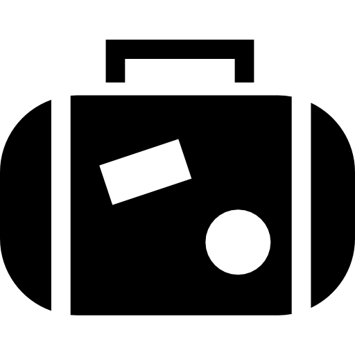 Travel Luggage With Stickers Icons Free Download