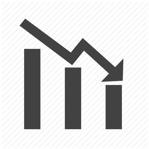 Arrow, Business, Chart, Down, Graph, Market, Stock Icon