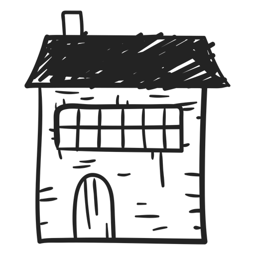 Stone House Hand Drawn Icon