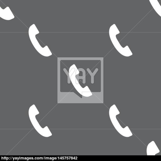 Phone Sign Icon Support Symbol Call Center Seamless Pattern
