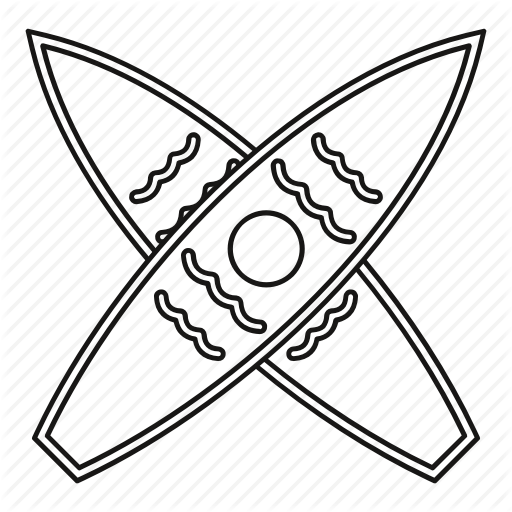 Board, Line, Outline, Sport, Surf, Surfboards, Two Icon