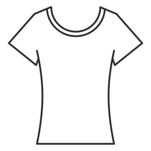 Scoop Neck T Shirt Stroke Icon