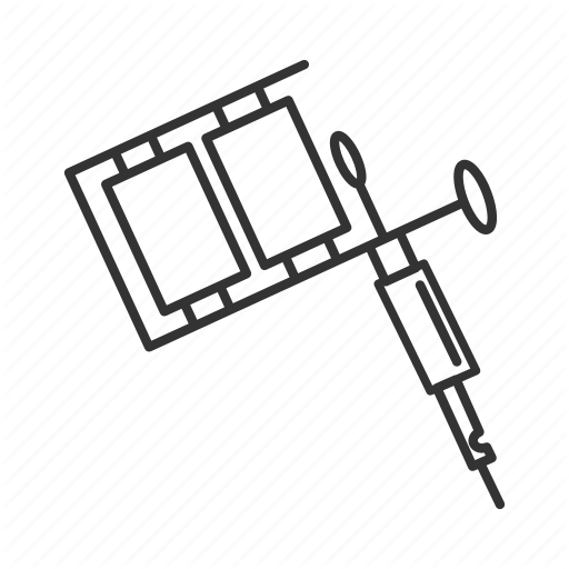 Body Art, Gun, Ink, Machine, Tattoing, Tattoo, Tool Icon