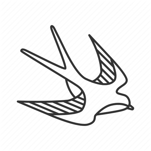 Animal, Bird, Body Art, Flying, Ink, Swallow, Tattoo Icon
