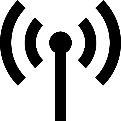 Antenna With Signal Transmission Icons Free Download