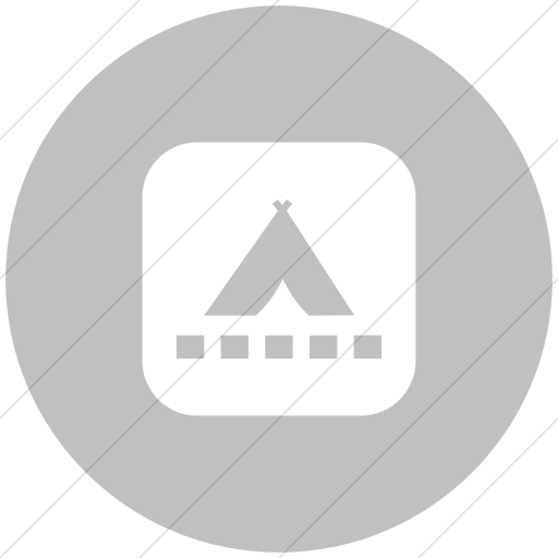 Flat Circle White On Silver Ocha Humanitarians Inverse