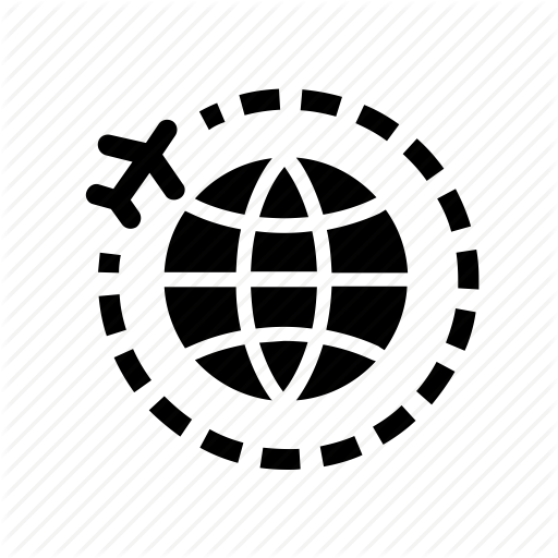 Airplane, Flight, Globe, Logistics, Round Trip, Tour, Travel Icon