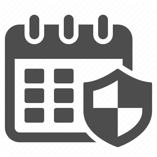 Appointment, Calendar, Protection, Schedule, Shield Icon