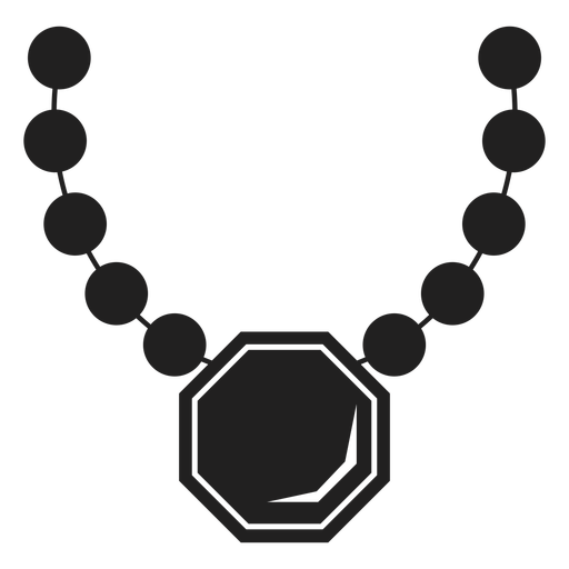 Bead Necklace With Pendant Icon