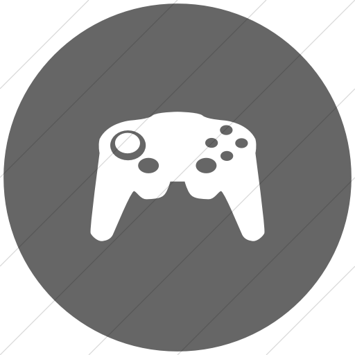 Flat Circle White On Gray Classica Video Game