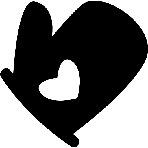 Winter Gloves With Heart Icons Free Download