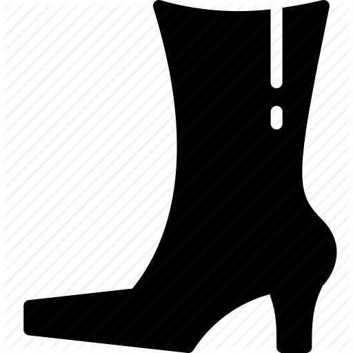 Boots, Clothing, Leather, Solid, Womens Icon