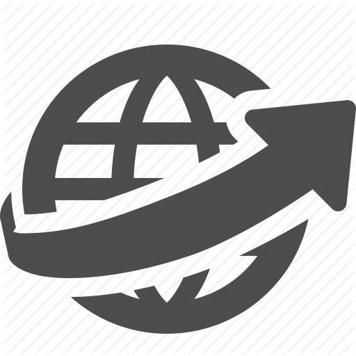Arrow, Communication, Delivery, Globe, Internet, Web, Worldwide Icon