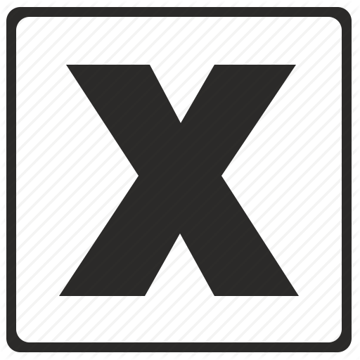 Alphabet, Latin, Letter, Modern, X Icon