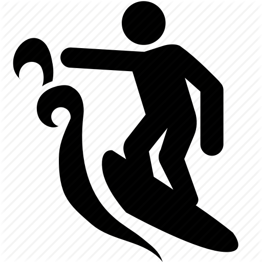 Ocean, Recreation, Surf, Surfer, Surfing, Waves Icon