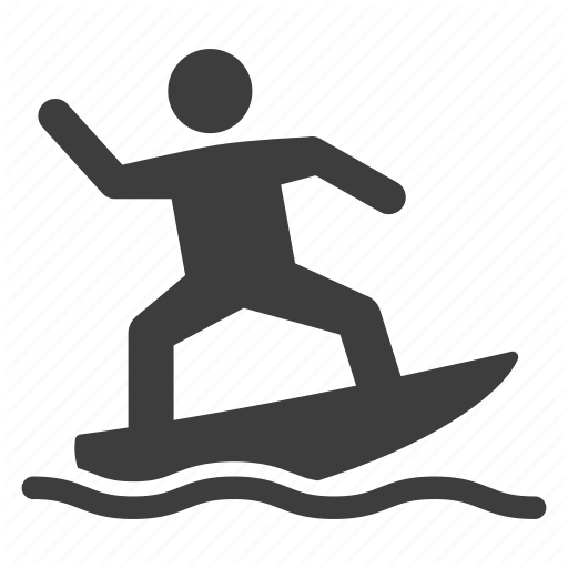 Sport, Surf, Surfboard, Surfer, Surfing Icon
