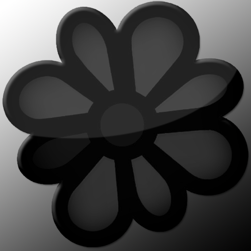 Icq Dock Icon Black And Grey