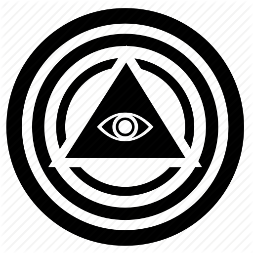 Eye, Illuminati, Pyramid, Round, Triangle Icon