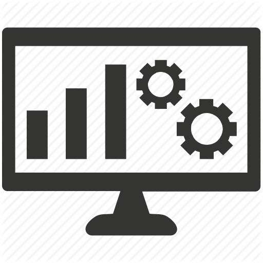 Analytics, Computer, Gear, Graph, Monitoring, Processing Icon