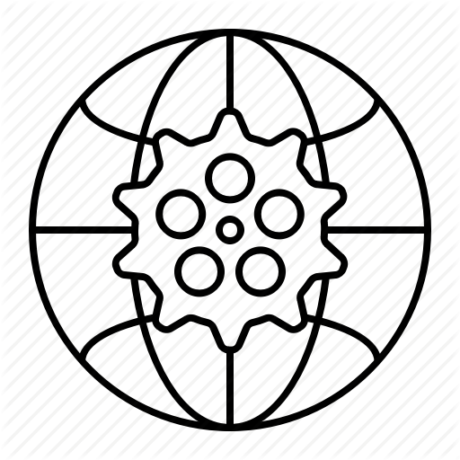 Gear, Settings, World, Worldwide Icon
