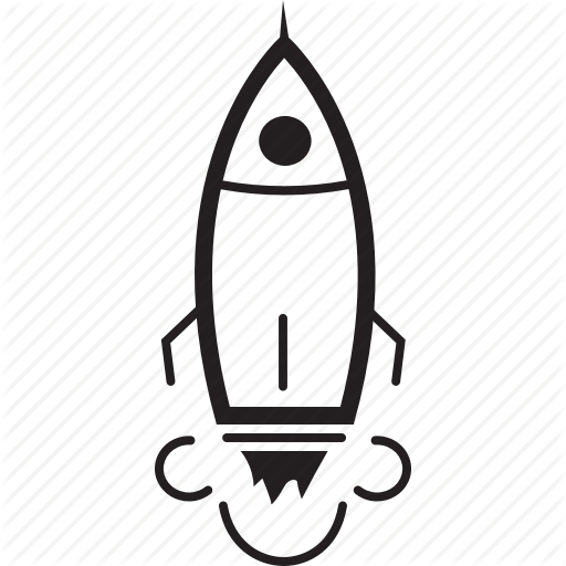 Implementation, Innovation, Launch, Mission, Promotion, Rocket Icon