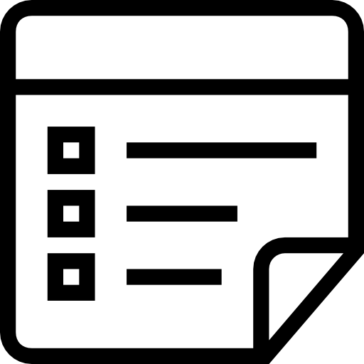 Note With List Square Outlined Interface Symbol