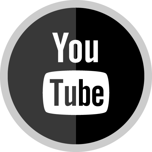 Free Youtube Silver Round Social Media Icon