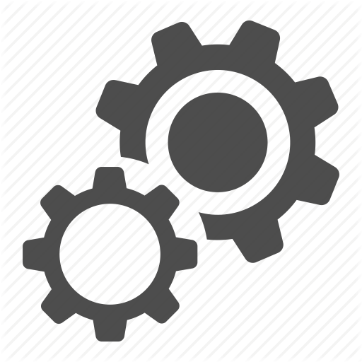 Configuration, Gears, Options, Process, Service, Settings, Support