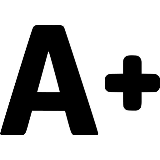 Black Increase Font Icon