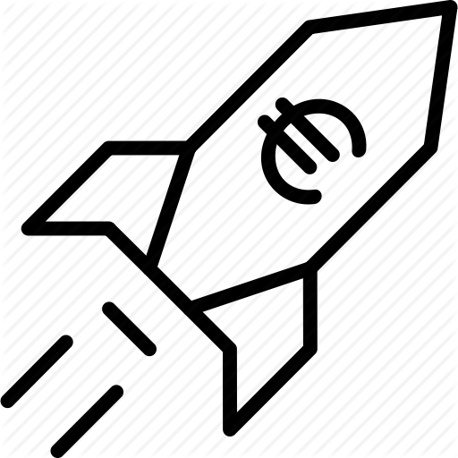 Business, Euro, Finance, Increase, Profit, Rocket, Sales Icon